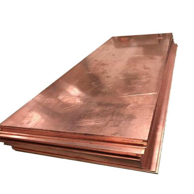 990.9% ความบริสุทธิ์ 20 Gauge Copper Sheet โลหะ 0.1mm ถึง 200mm